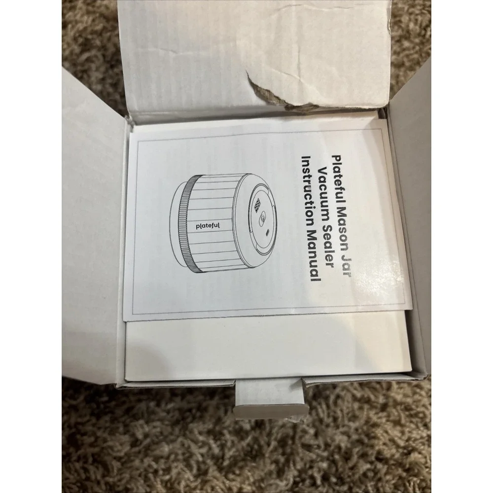 Plateful Electric Mason Jar Vacuum Sealer Kit Wide Mouth and Regular Mouth Jars